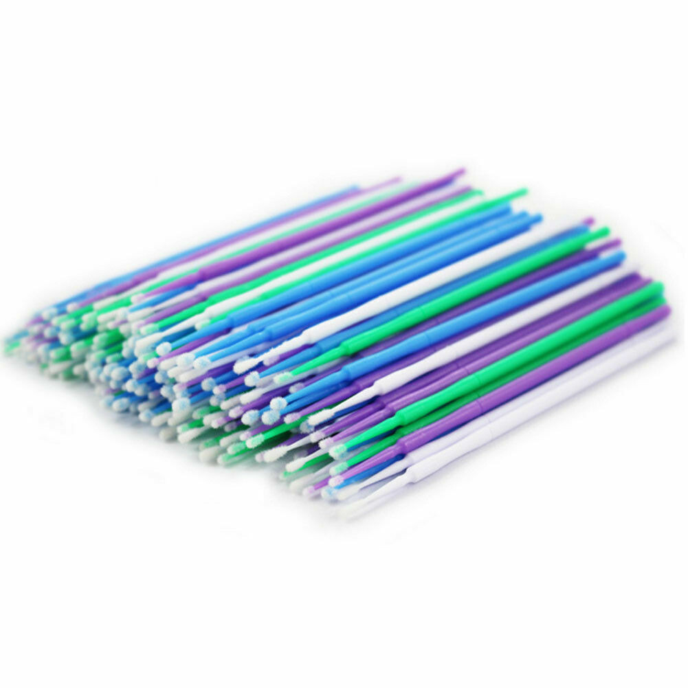 100Pcs Dental Disposable Bendable Micro Brush Applicator/Long Type/Taper Brush