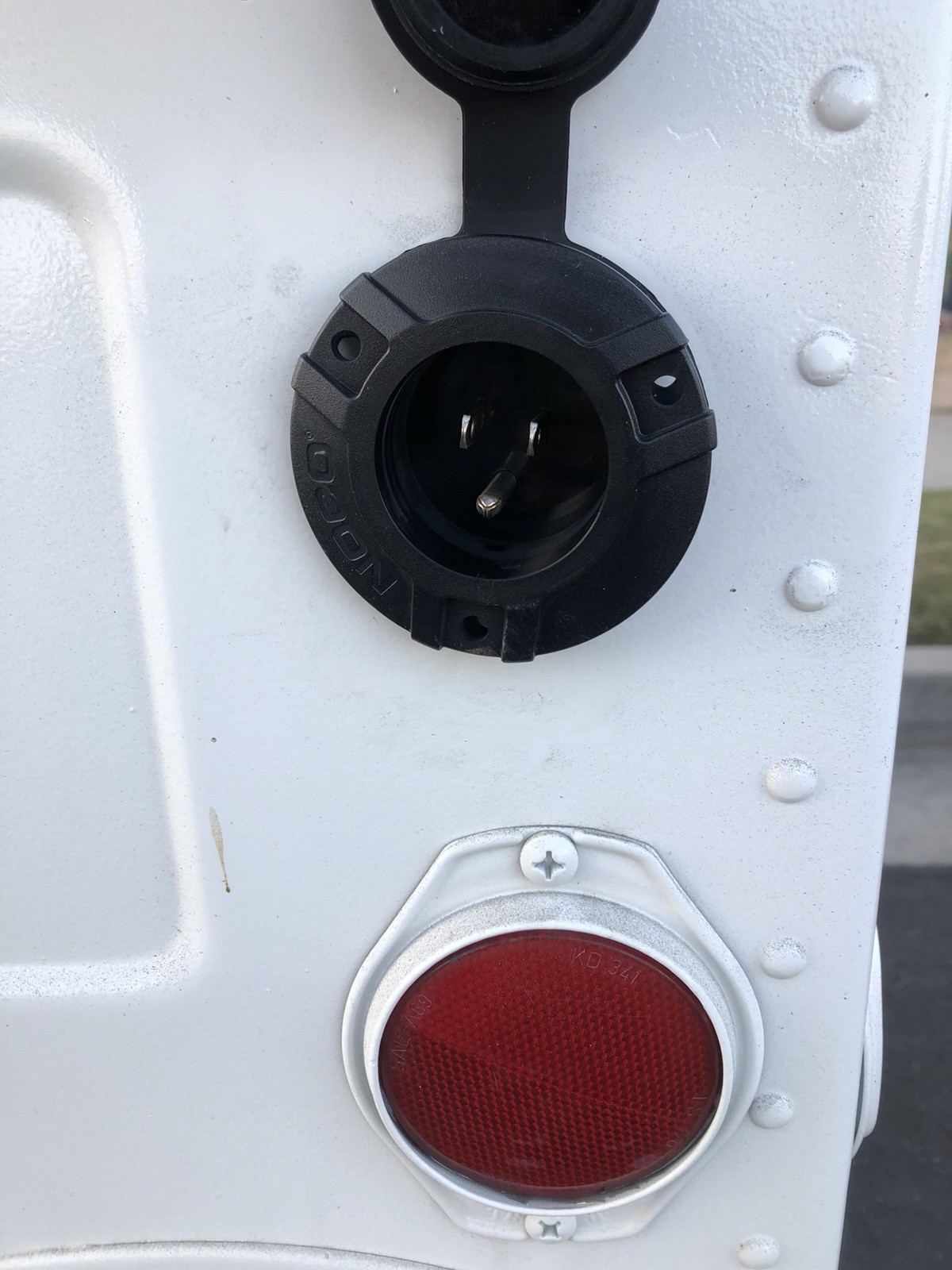 HMMWV HUMVEE RV Shore Power Inlet Charger Plug 15 Amp AC Port Plug, Black