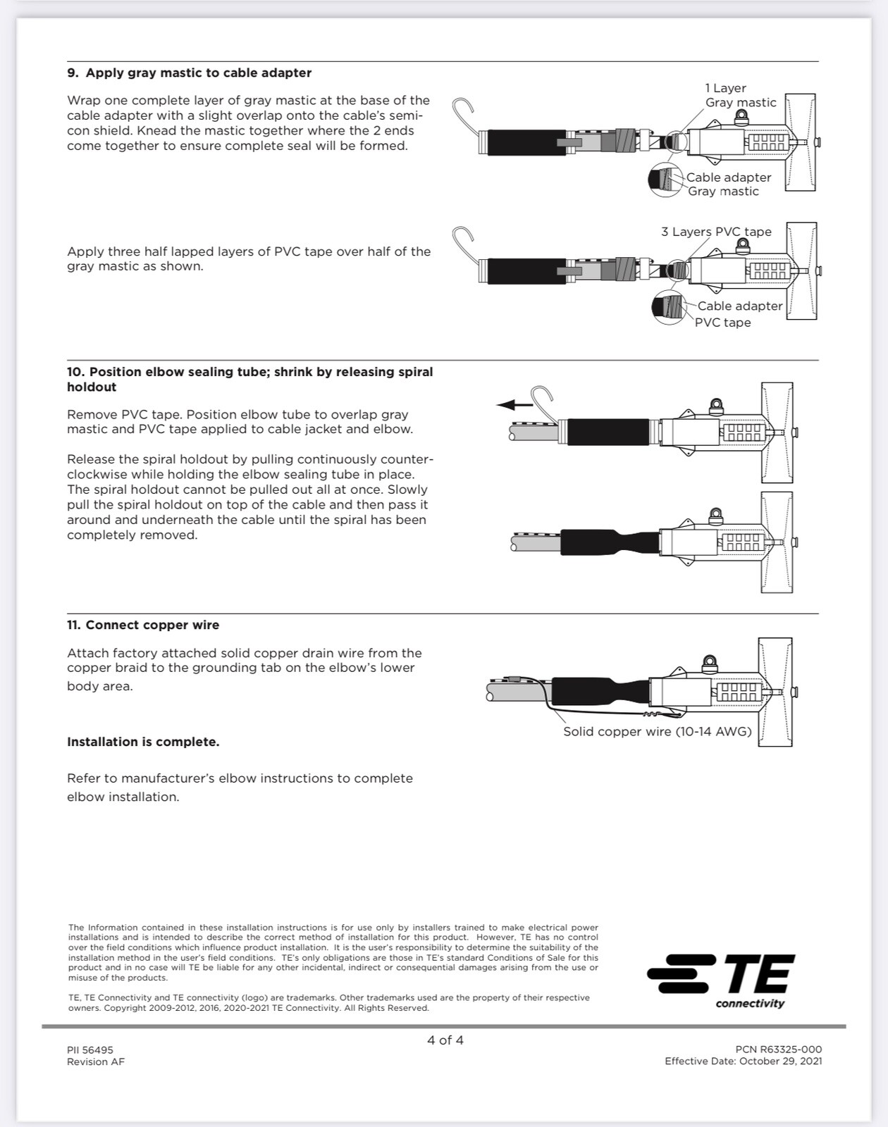 TE Connectivity Raychem ELB-600-CES-GRD-1 Cold Applied Elbow Seal unit price