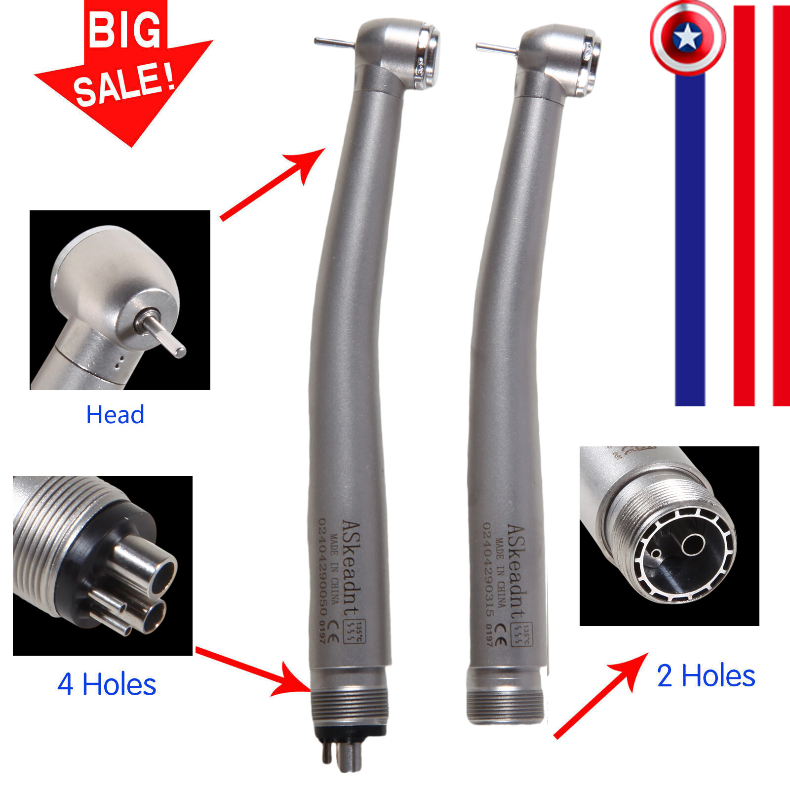 Turbina NSK PANA MAX Style Dental High Speed Handpiece Push Button 2 Hole/4 Hole