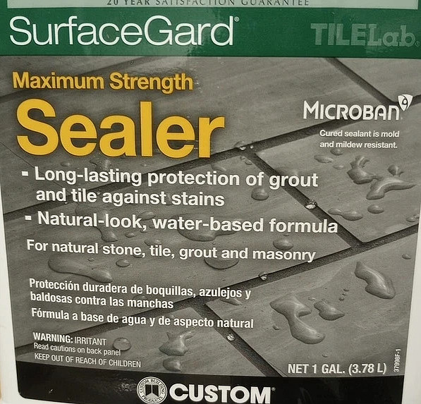 One Gallon GROUT & TILE Sealer CUSTOM BUILDING PRODUCTS TileLab 1 Gal In or Out