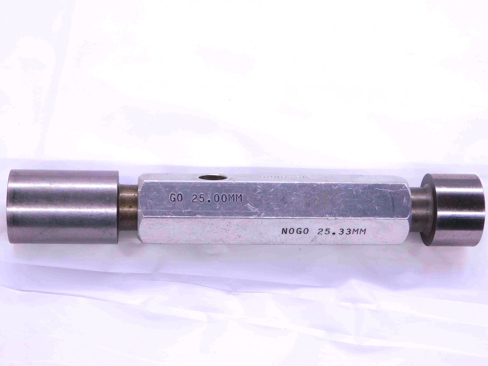 25.000 & 25.330 CL X METRIC PIN PLUG GAGE GO NO GO ONSIZE 25 .9972 25.00 25.33
