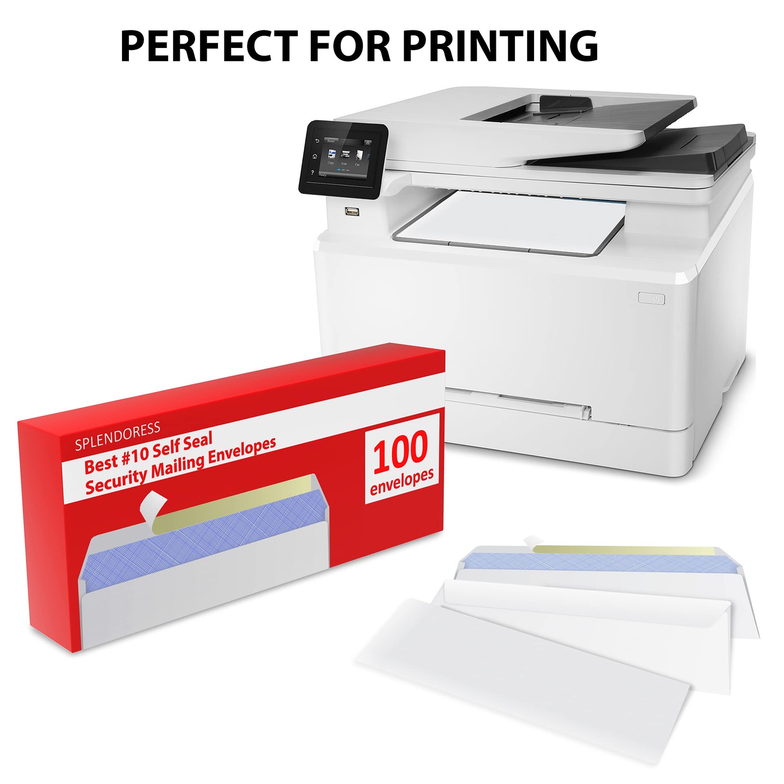 #10 Envelopes Letter Size Self Seal | 100 Business Mailing Security Peel and …