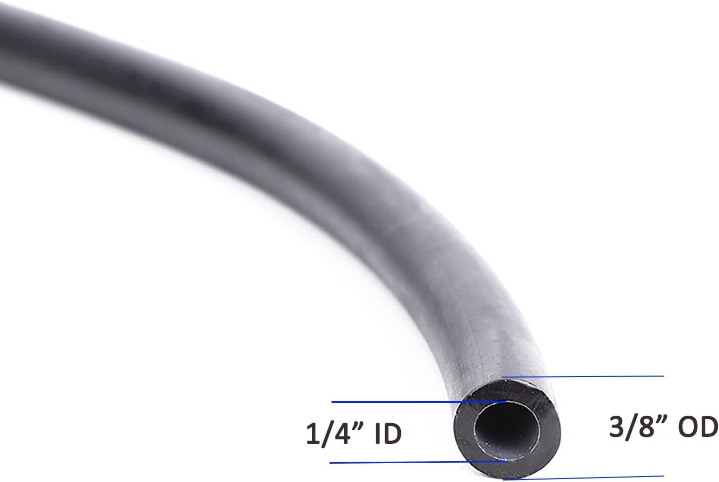 Latex Rubber Tubing, 3/8in OD 1/4in ID Slingshot Rubber Bands Black Surgical Tub