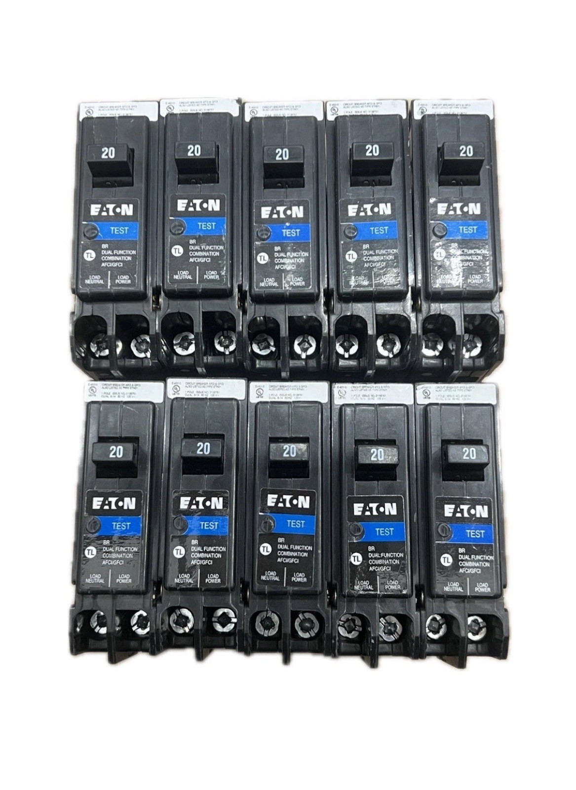 10 PCS Eaton BRP120DF 20A Dual Function Circuit Breaker new no box