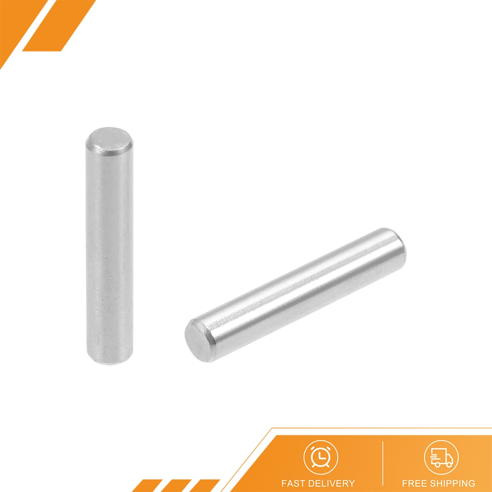 50pcs – 3mm x 16mm Dowel Pin 304 Stainless Steel Shelf Support Pin Silver Tone