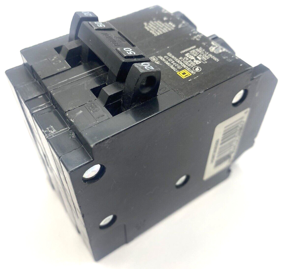 Homeline HOMT2020250 Quad 2 1 Pole 20 Amp 1 2P 50A 120 240V AC Square D Breaker