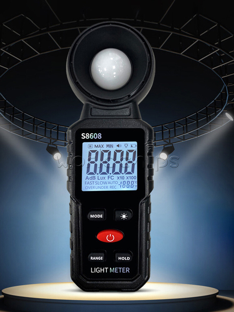 S8608 LCD Light Meter Digital Illuminance Meter Luxmeter Photometer 200000Lux