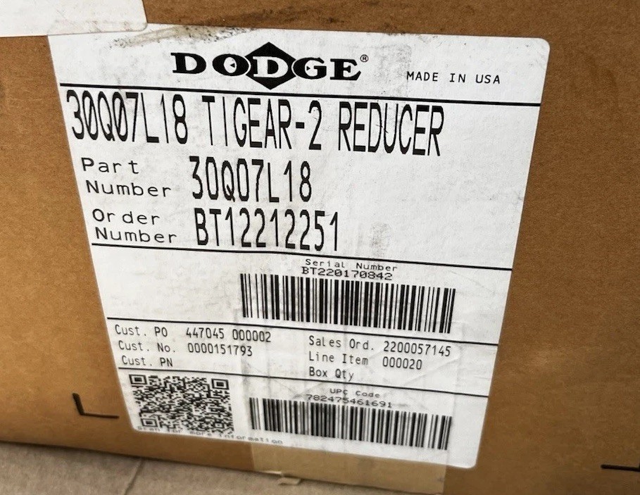 NEW Dodge 30Q07L18 TIGEAR-2 Speed Reducer