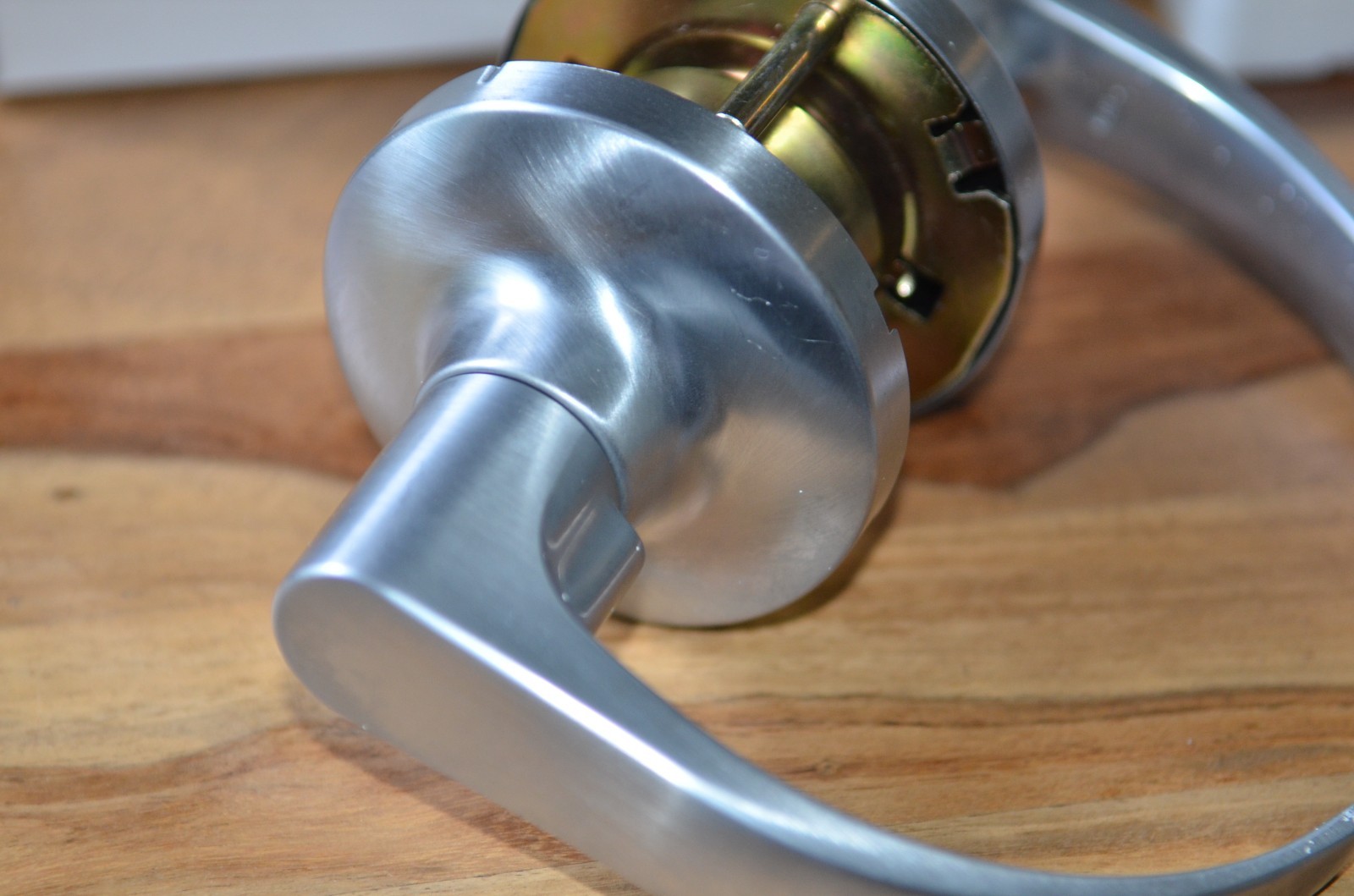 HAGER 3410 2-3/4″ US26D ARC ASA Passage Lever with Key, in original box