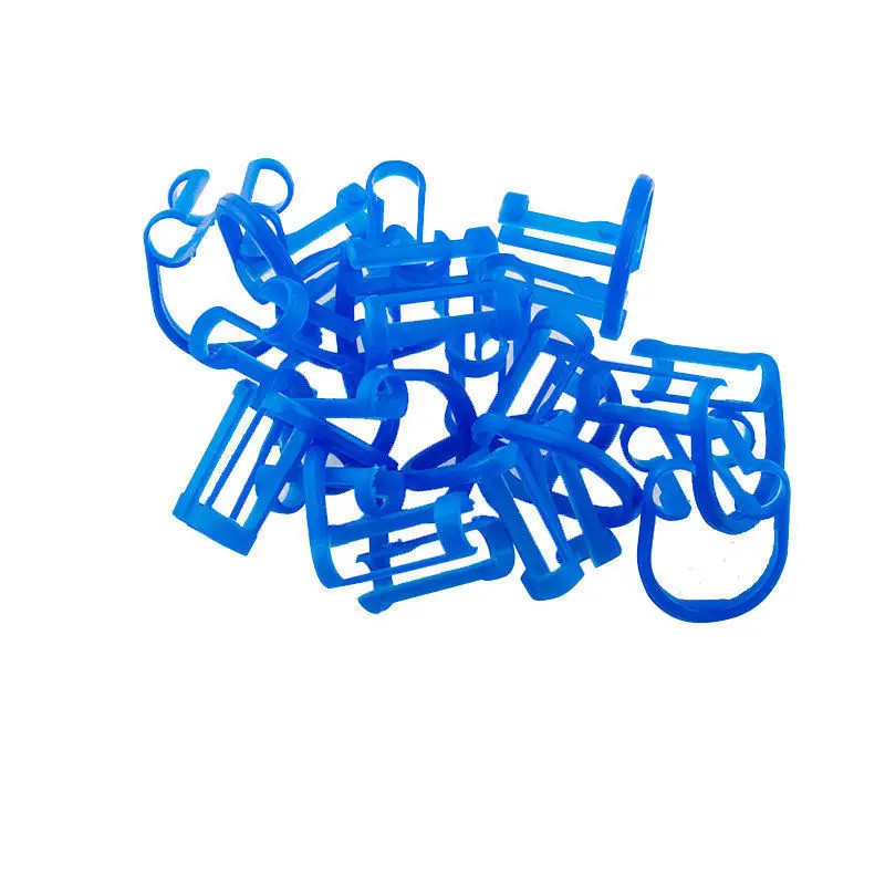 20Pcs/bag Dental Cotton Roll Holder Disposable Blue Clip for Dentist Clinic