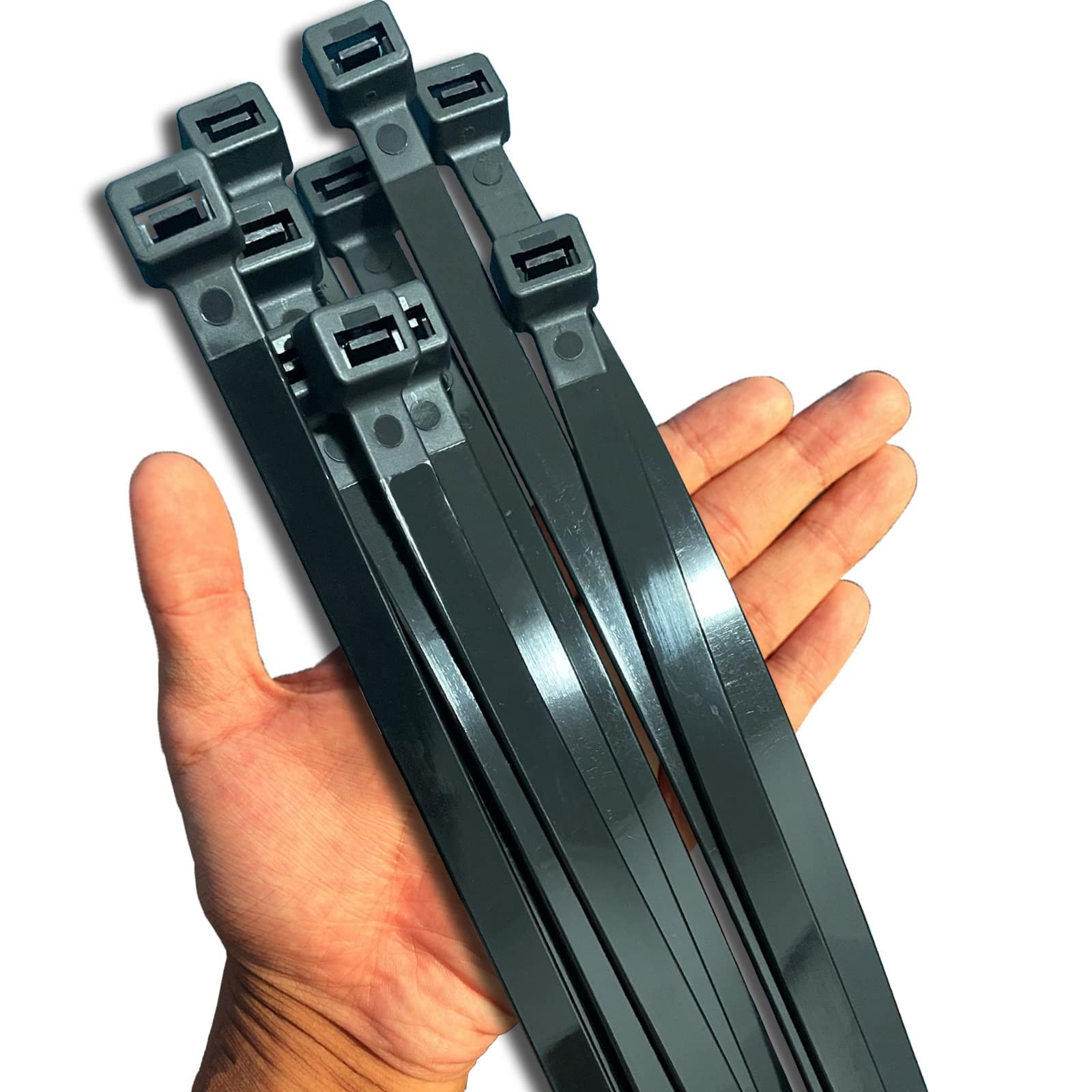 Black Zip Ties Heavy Duty 20 Inch Outdoor 250lb Extra Large Cable Tie Wraps Long