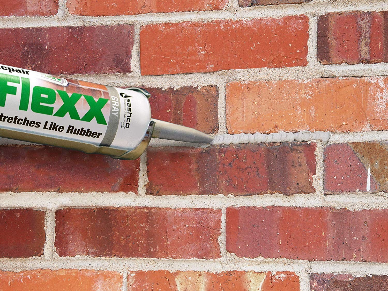 Mor Flexx Acrylic Latex Caulk Flexible 10.5 Oz Gray Textured Mortar Stucco Se…