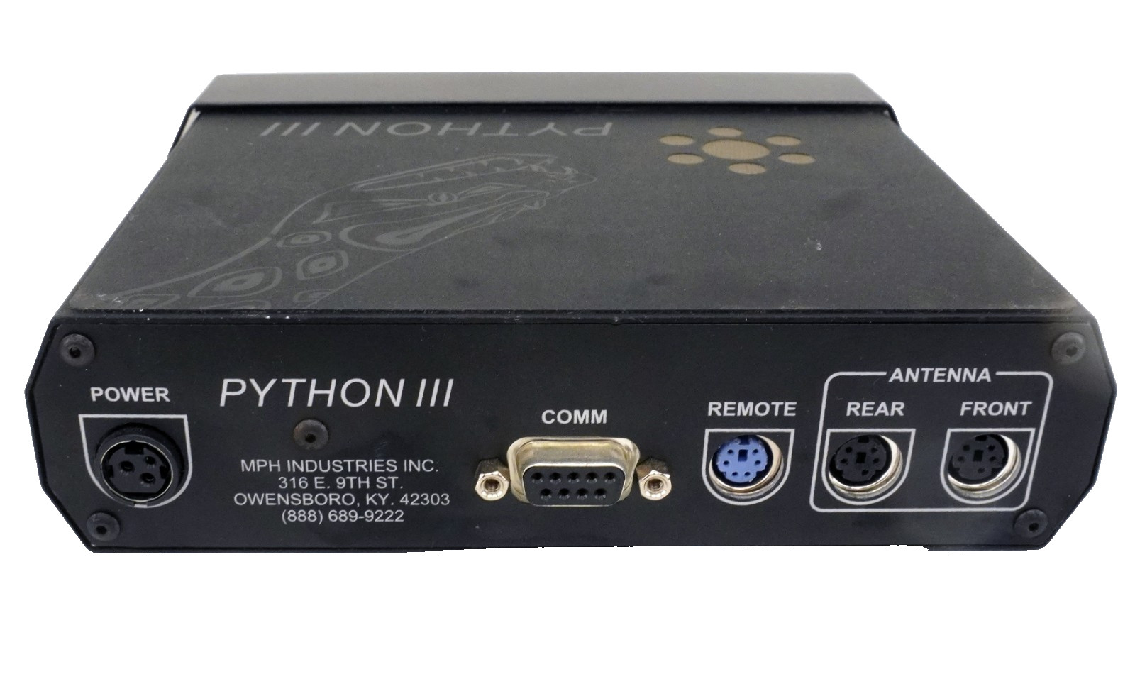 MPH Python III 3 Ka Band Police Radar w/Dual Antennas/Remote/Cables 99197 Lot B