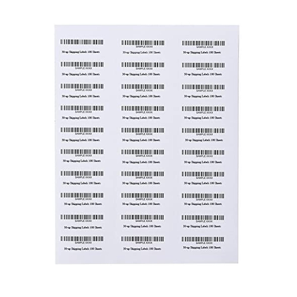 100-2000 Sheet Mailing Address Barcode Shipping Label Self Adhesive 30 Per Sheet