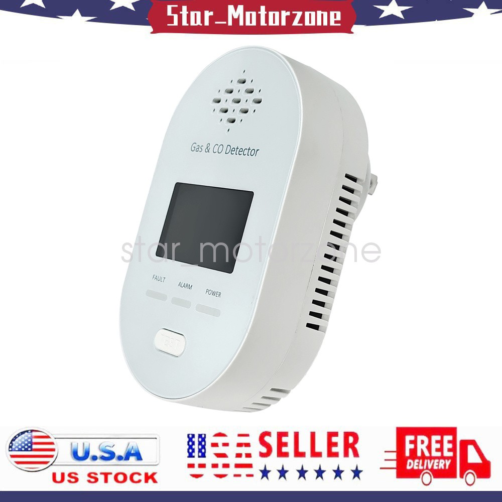 Digital Gas Leak Detector Alarm Sensor Propane Butane Methane Gas Wall Plug In