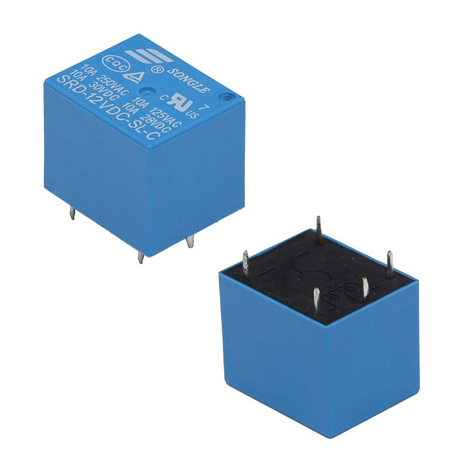 5PCS Power Relay SRD-12VDC-SL-C 10A Coil DC12V SPDT NO + NC PCB 5 Pin Sealed