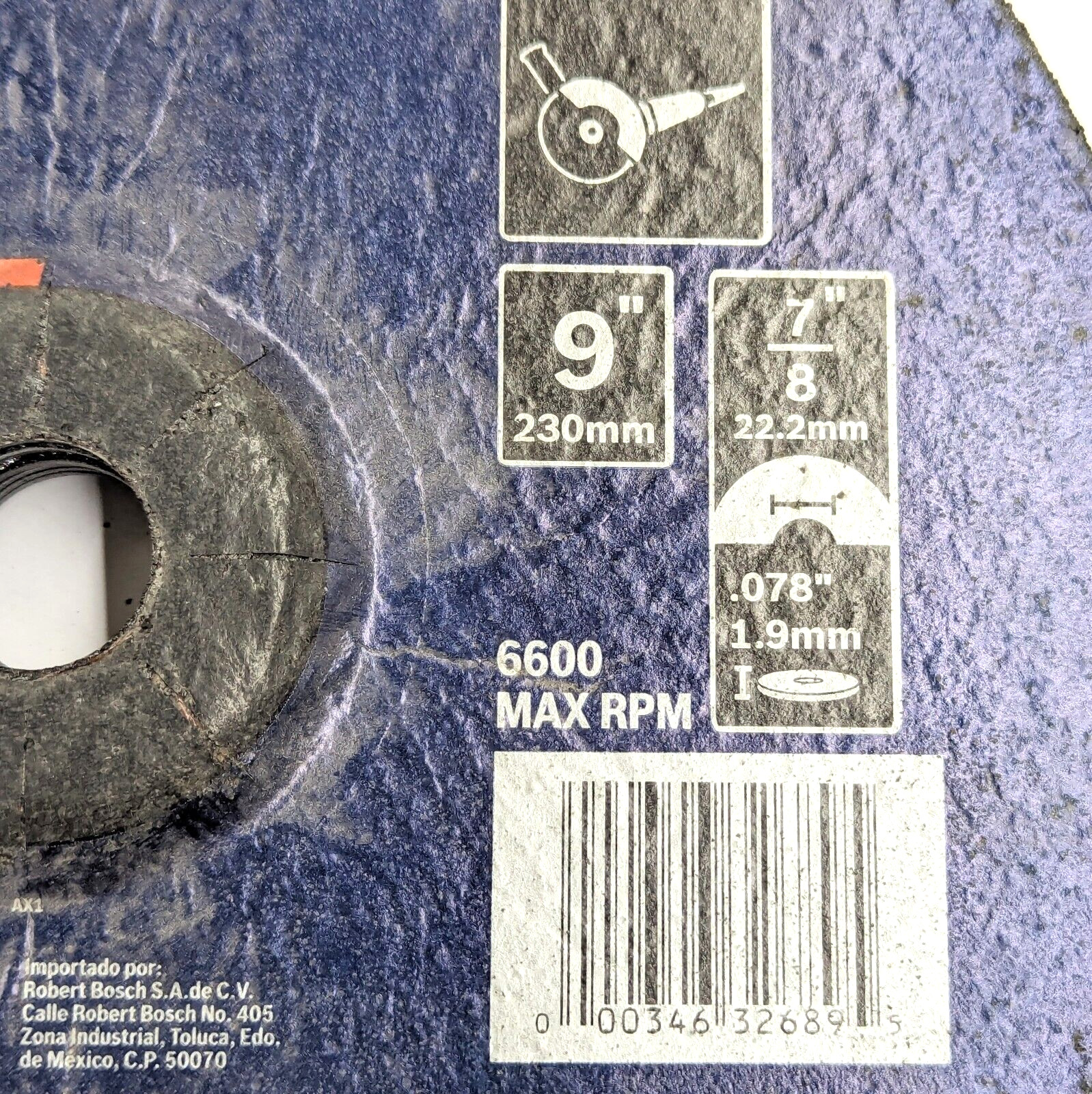 7 Bosch Cut Off Wheel Type 42/27A Metal Cutting/Stainless 9″X7/8″ AS 46-BF Grit