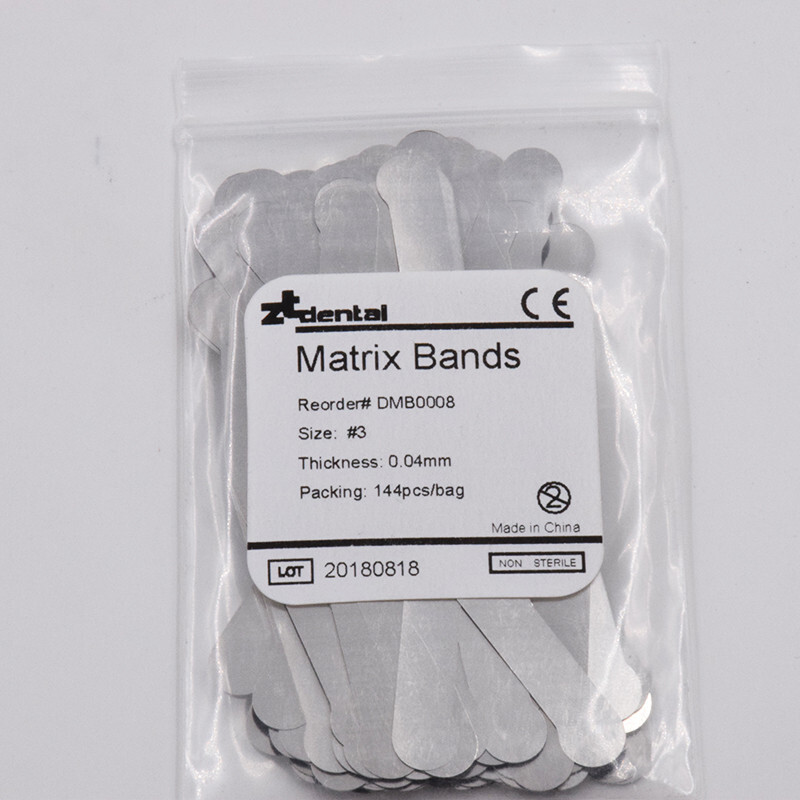 144 Pcs Dental Autoclavable Universal Stainless Steel Matrix Bands Tofflemire