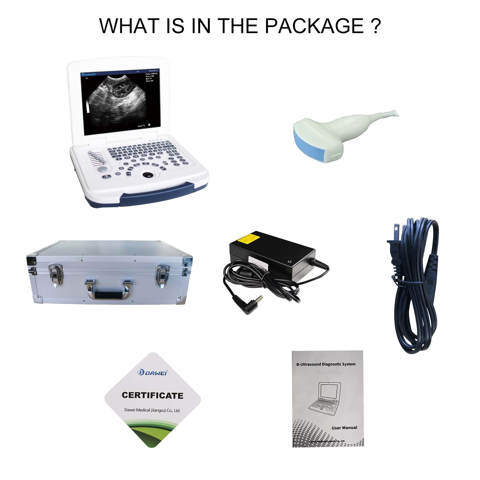 DAWEI Laptop Vet Ultrasound Machine Scanner Convex For Horse,Cow,Large Animals