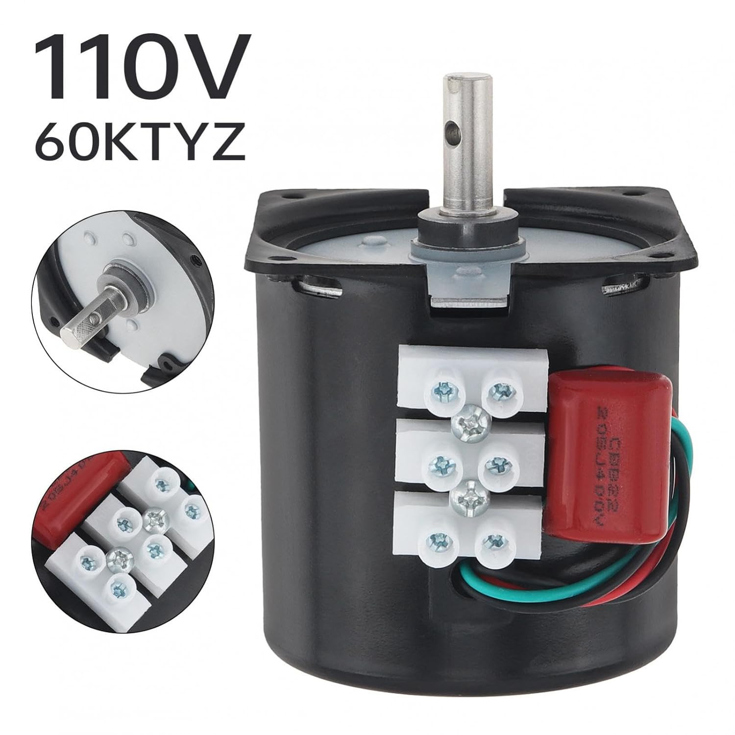 5 RPM Synchronous Gear Motor, AC Motor 110V 60KTYZ CW/CCW High Torque Permanent