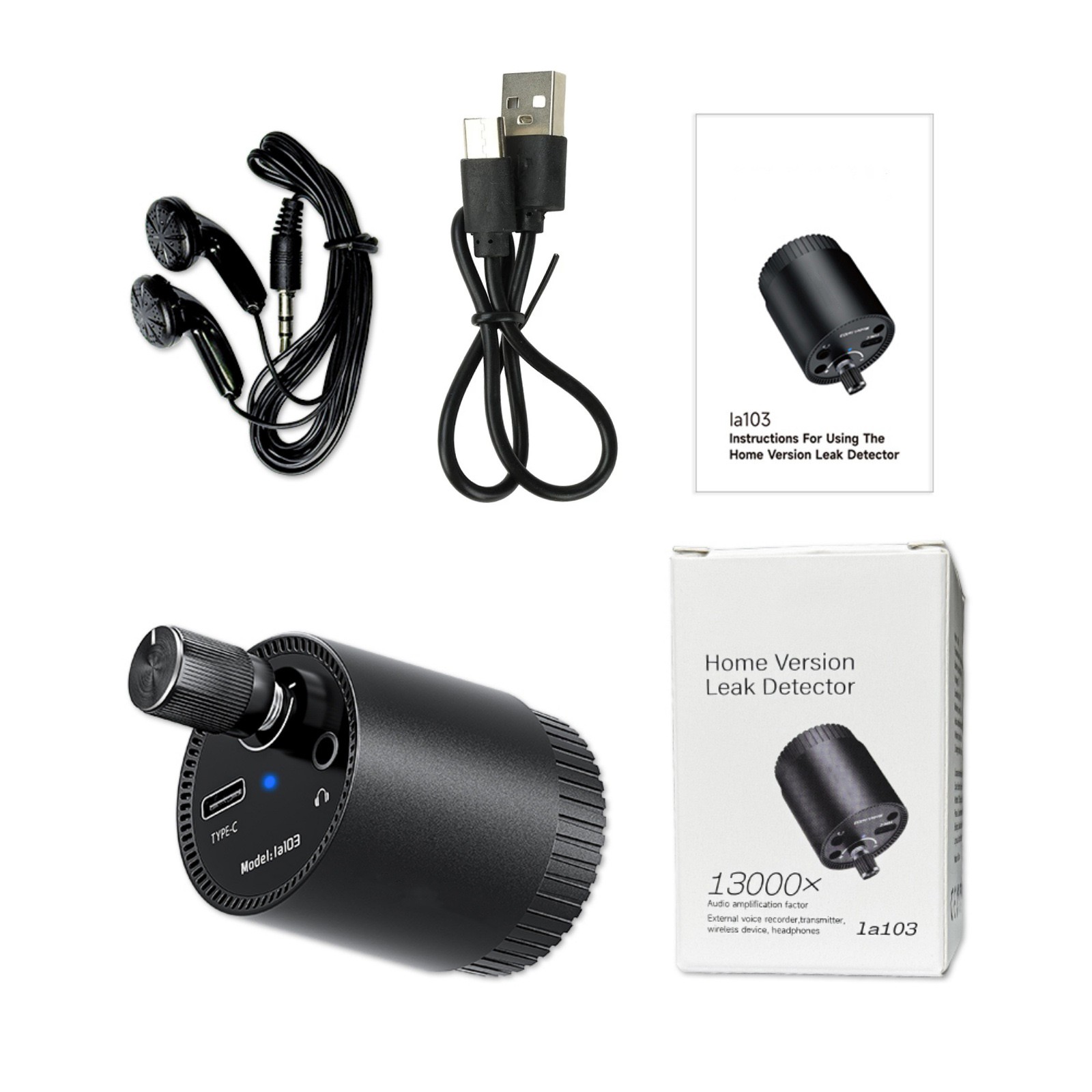 High Quality Water Leak Detector Sensor 0-60dB Sensitivity for Home Pipeline