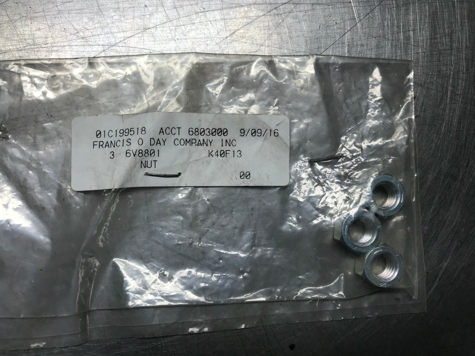 6V8801 GENUINE CAT NUT QTY of 3 Nuts Caterpillar 6V-8801