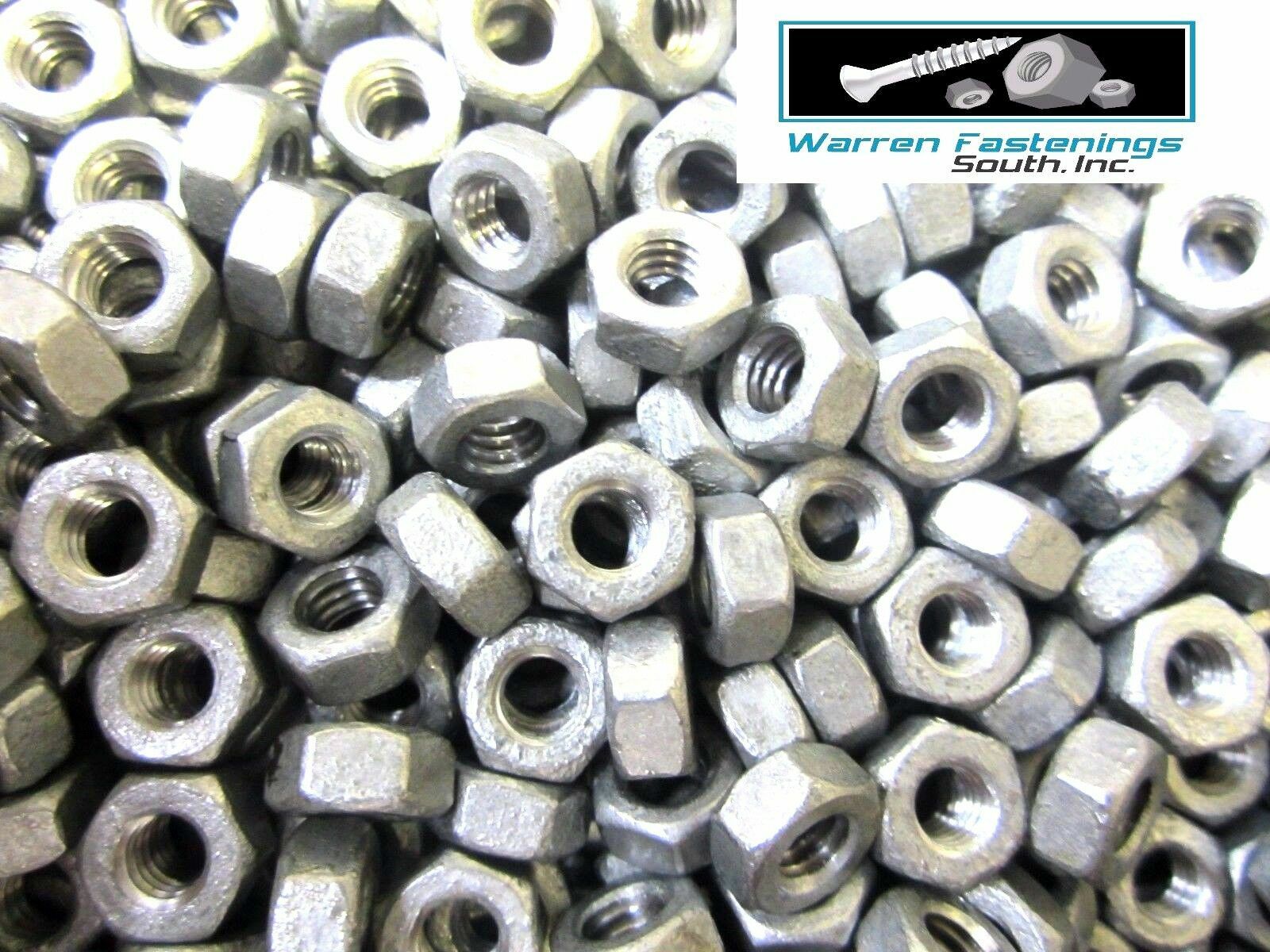 1000 1/4-20 Finished Hex Nuts Hot Dipped Galvanized