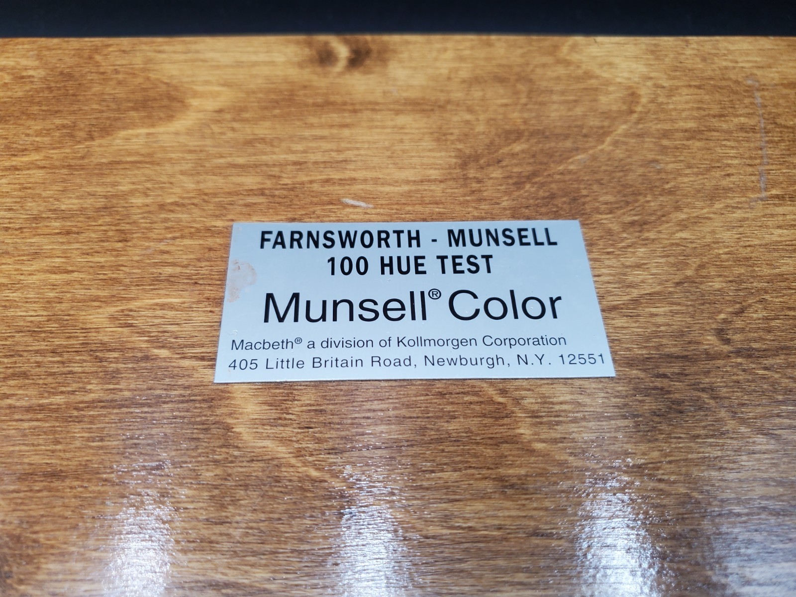 Farnsworth Munsell 100 Hue Test Color Set w/ Wooden Case, Complete Set