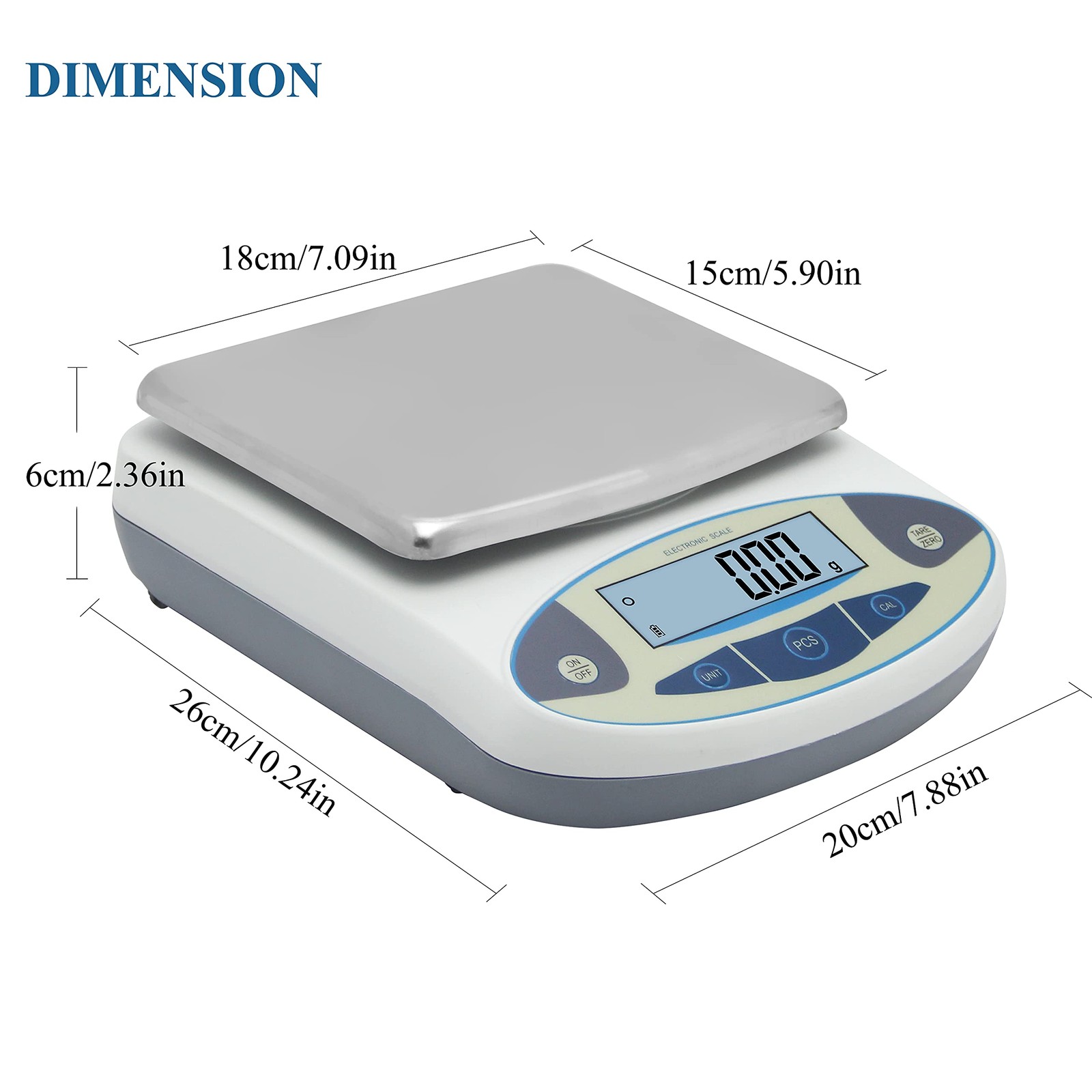 Bonvoisin Lab Scale 5000gx0.01g High Precision Electronic Analytical Balance 0.0