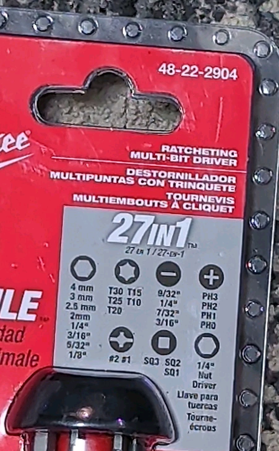 Milwaukee 27-In-1 Ratcheting Multi-Bit Screwdriver (48-22-2904)