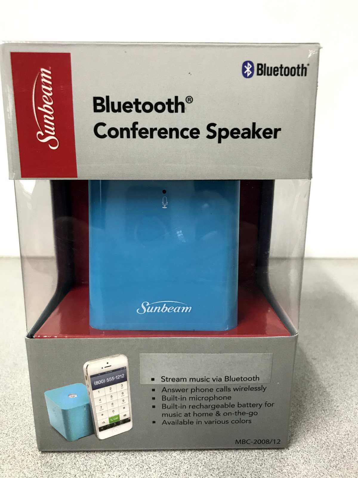 Sunbeam Bluetooth Conference Speaker -CHOOSE BLACK OR RED!