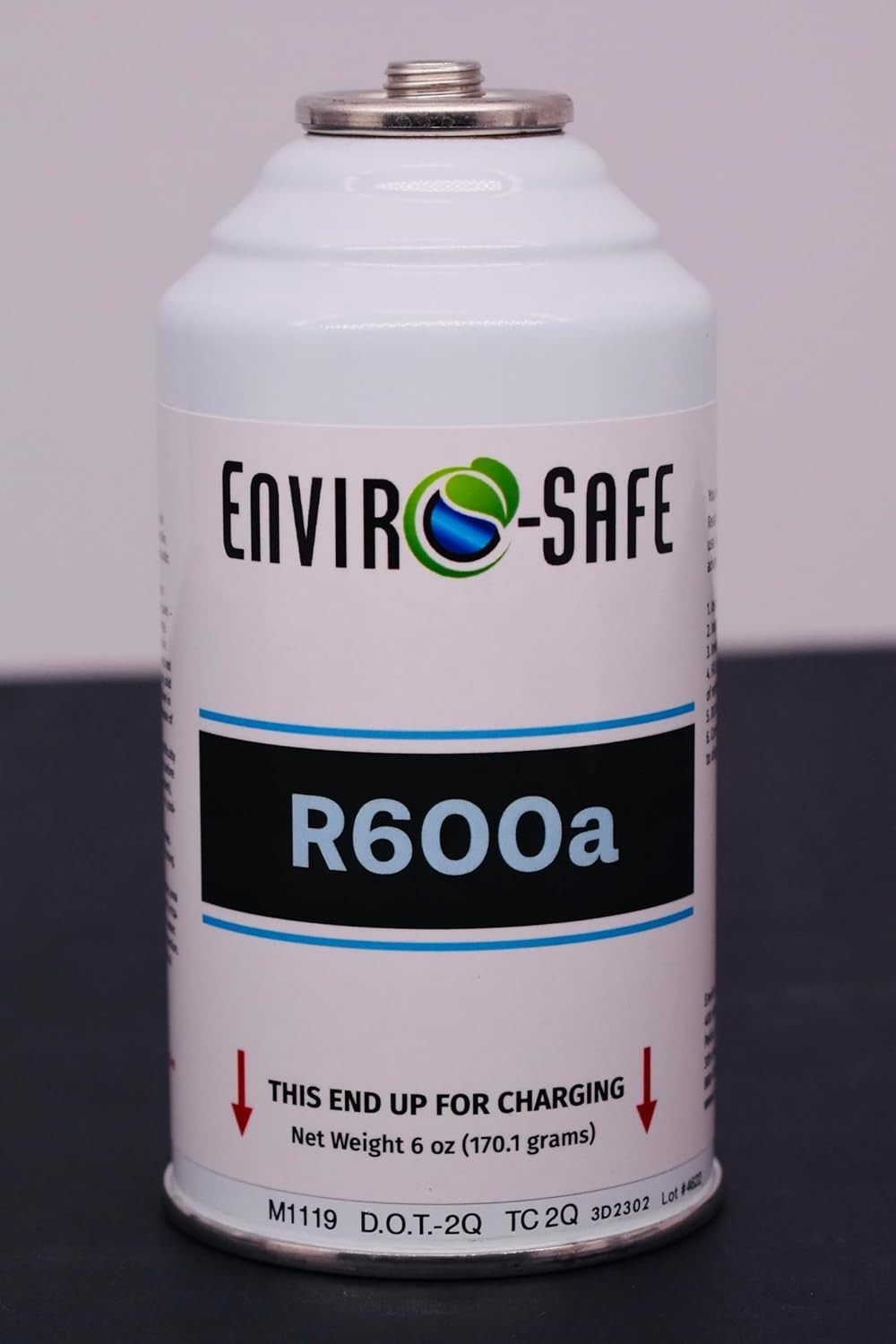 ENVIRO-SAFE 12 Cans- R600a Refrigerant – 6oz Inverted Piercing Style Top