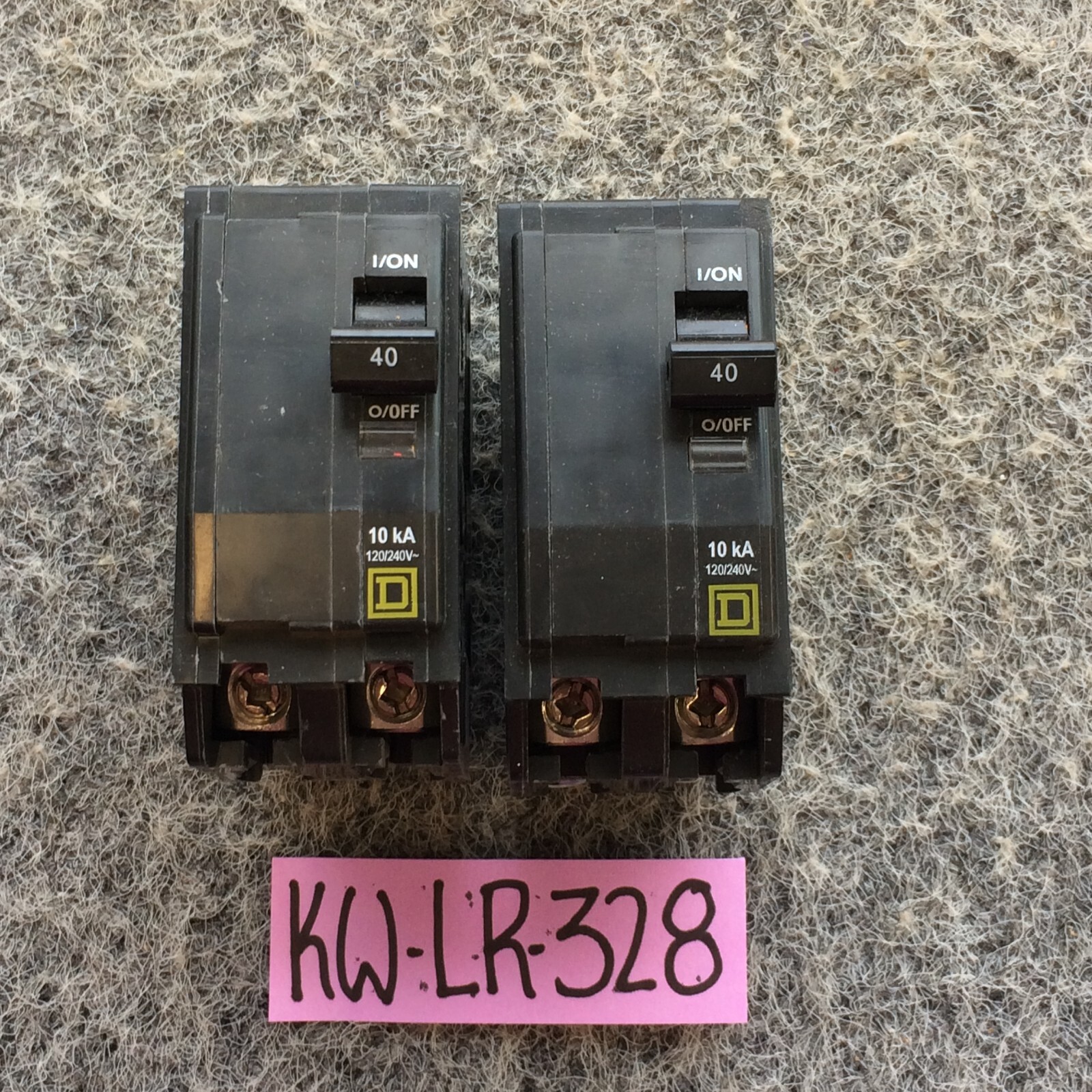 QO240 Square D QO Circuit Breaker (LOT of 2) 40 Amp 2 Pole NOS