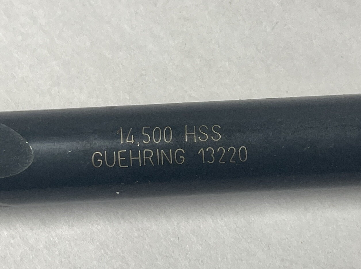 Guhring 14.50mm 2 Flute HSS Taper Length Drill 14.50mm Shank 217-14.5, 60113220