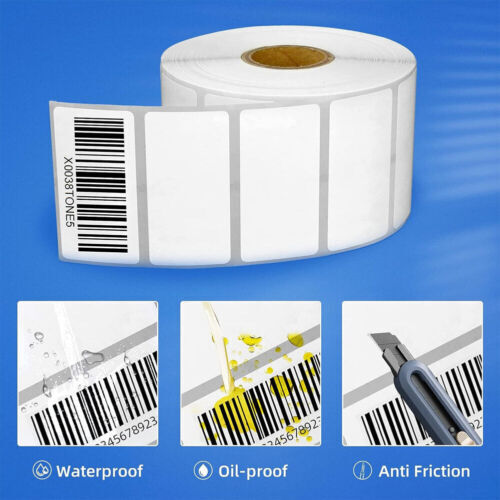 2″x1″ Direct Thermal UPC Barcode FBA Labels 1300/Roll for Zebra & Rollo Printers