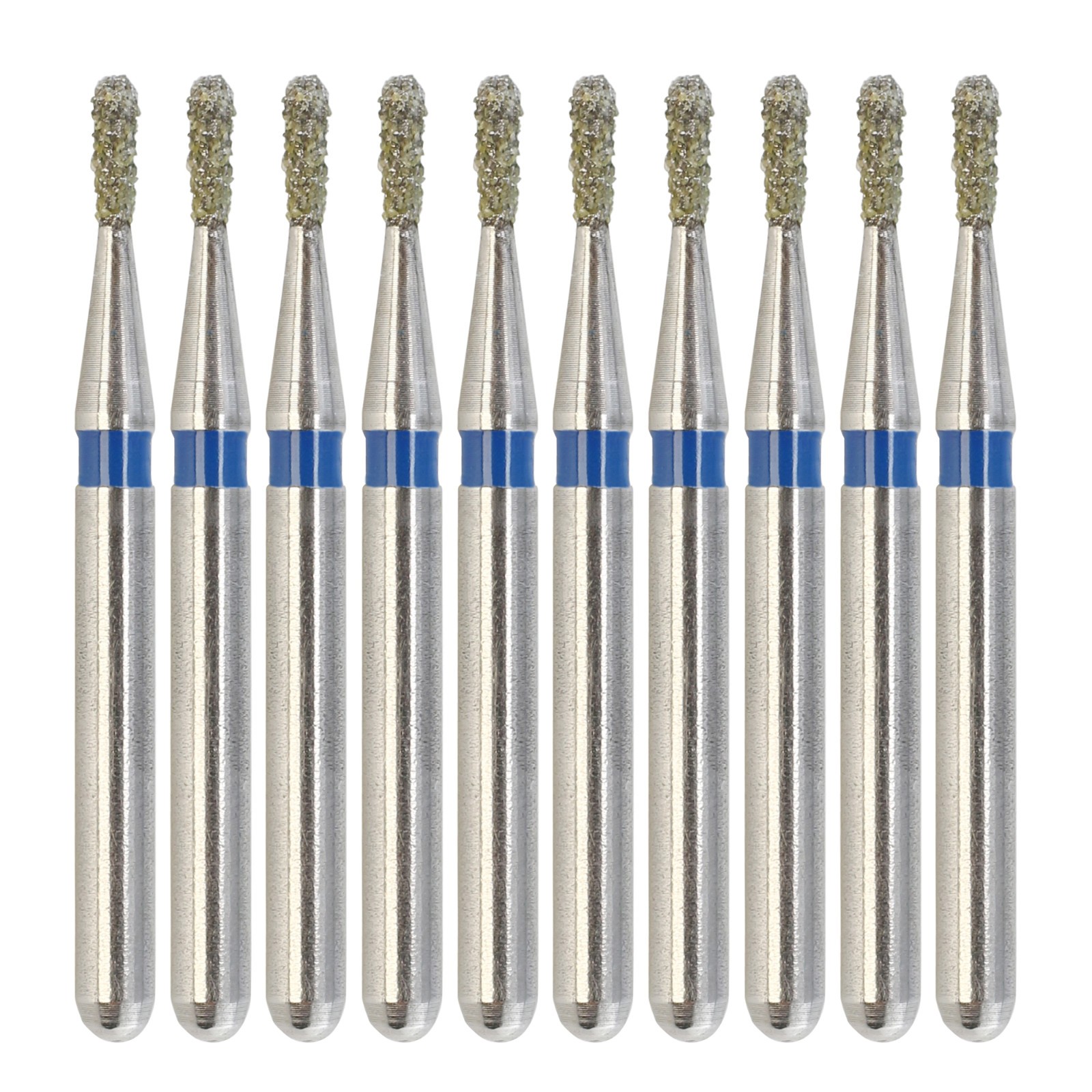 10pcs/pk Dental Diamond Burs FG 830-010M Pear Shape Medium Grit High Speed Burr