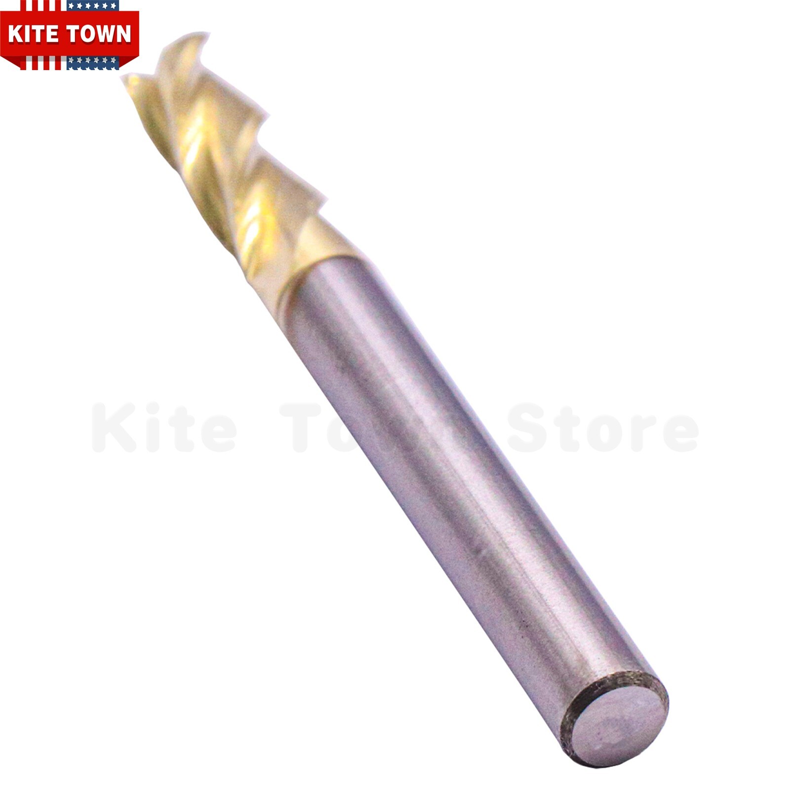 1/4″ 3 Flute Carbide End Mill 37° Helix For Aluminum – ZRN Coated – Square End