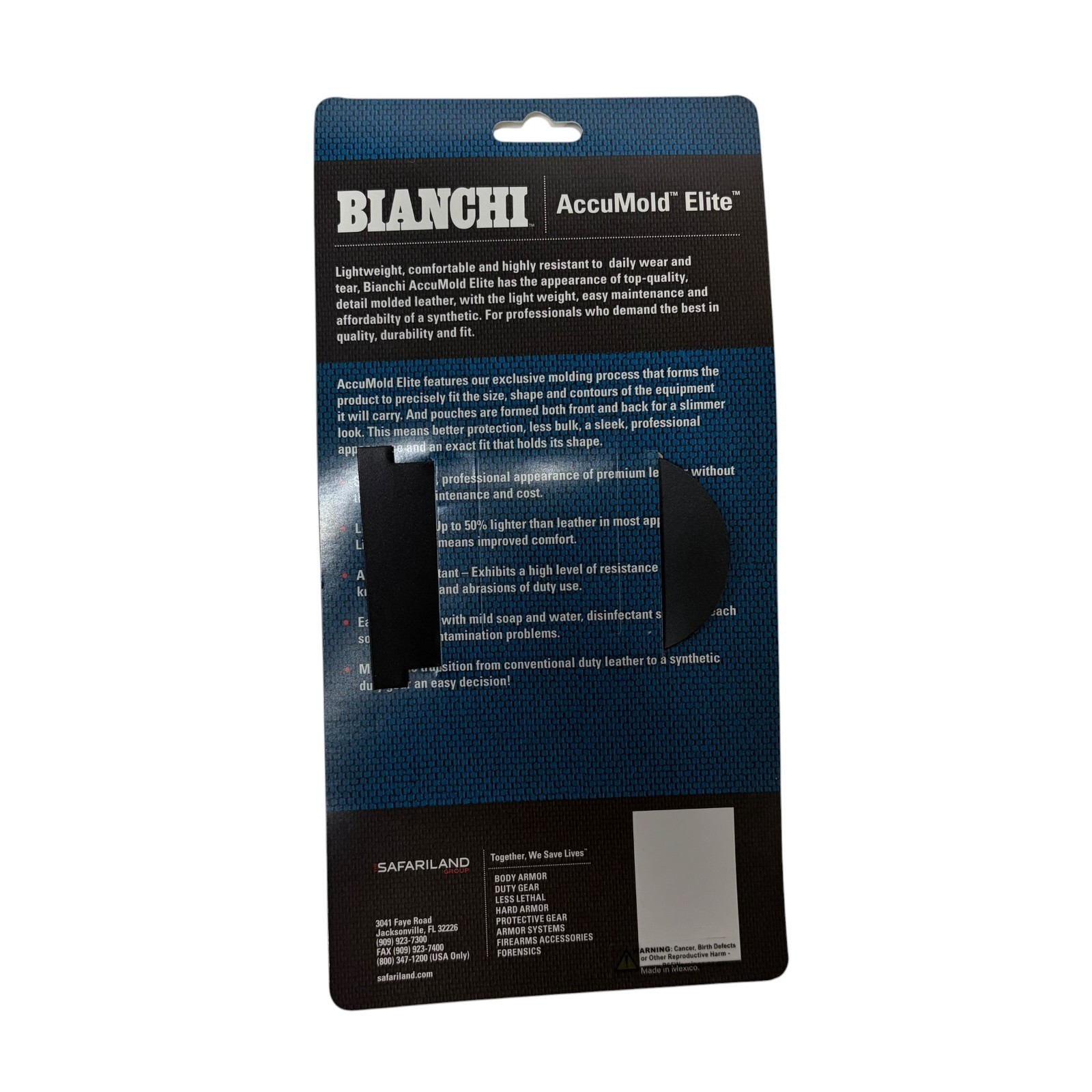 Bianchi Model 7900 Hi Gloss Black Covered Standard Handcuff Case w/ Hidden Snaps