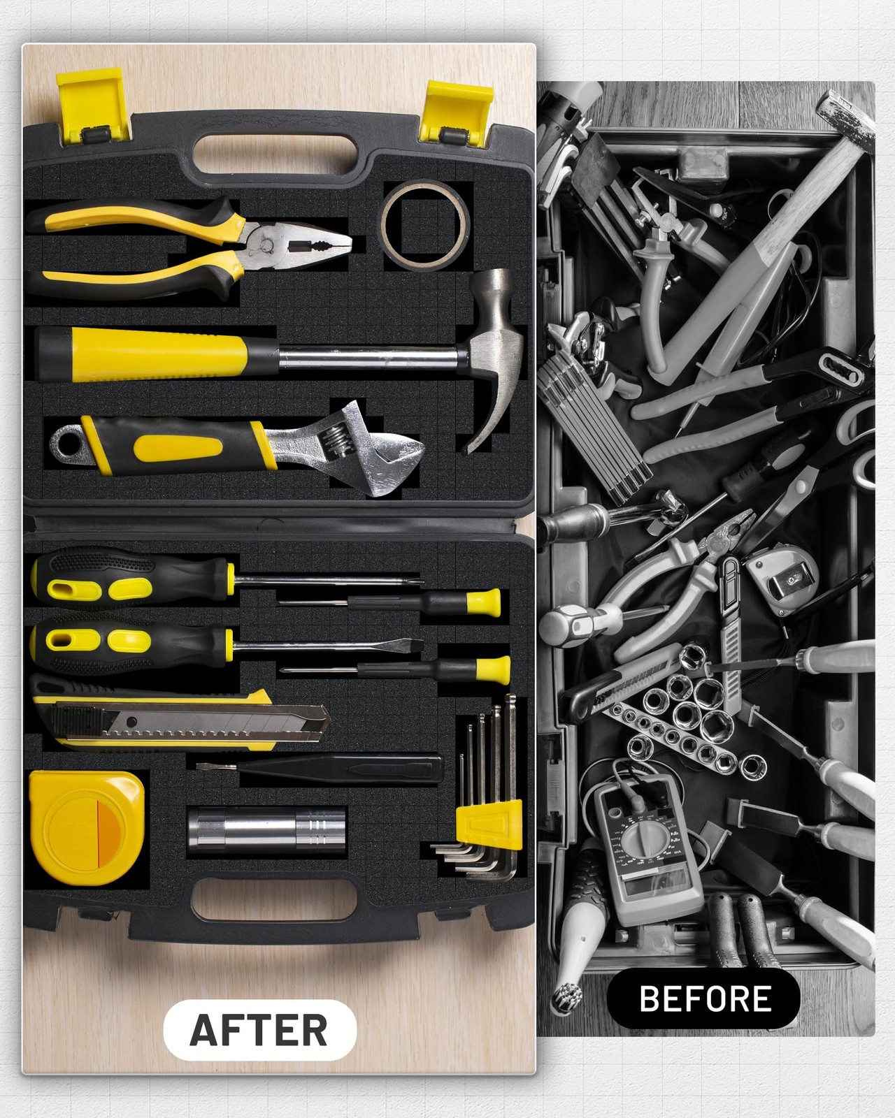 Pick and Pluck Foam 4-Pack (2P 16x12x2″+2P 16x12x0.4″). Tool Foam Organizer, …