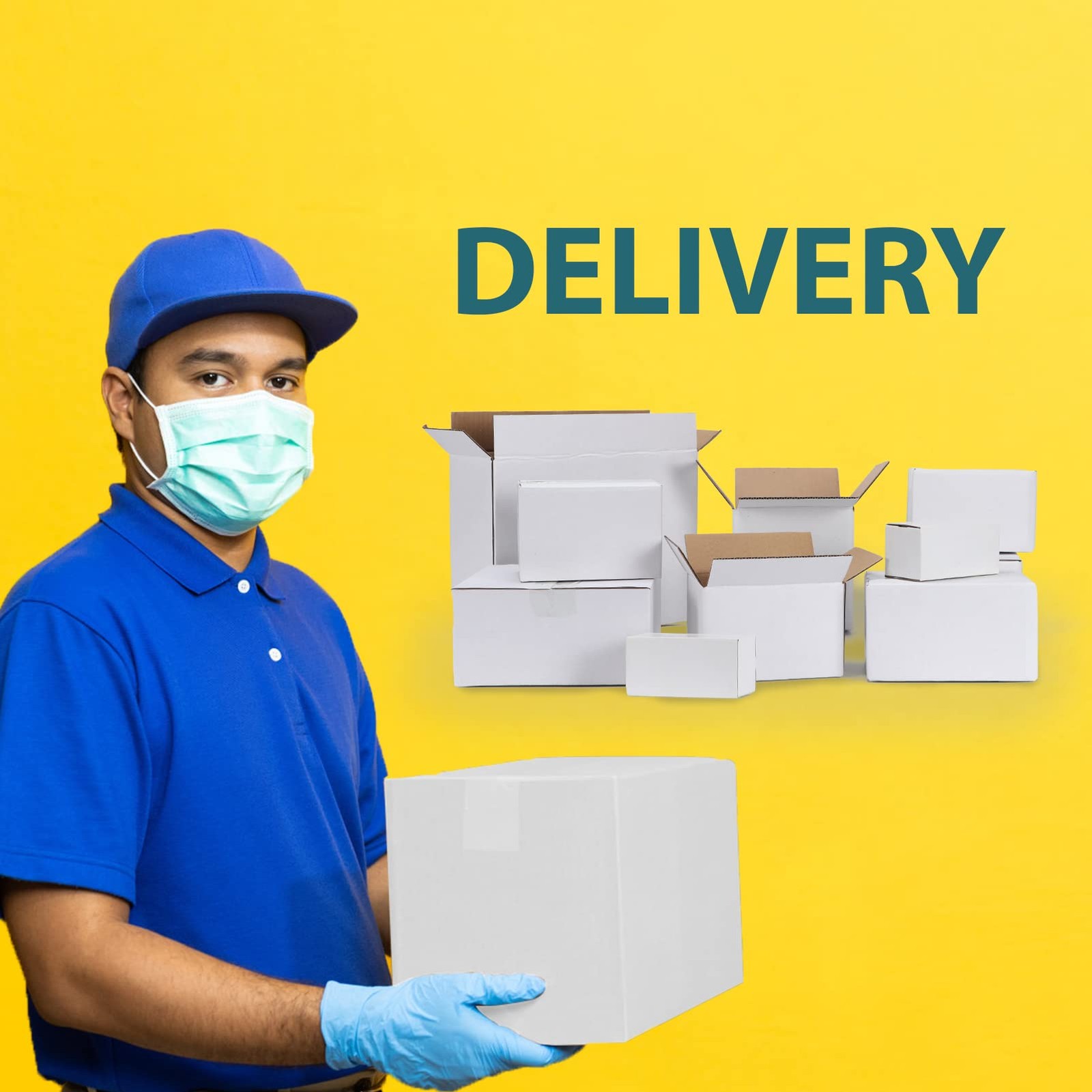 8x6x4 Shipping Boxes Set of 40, White Corrugated Cardboard Box for Mailing Pa…