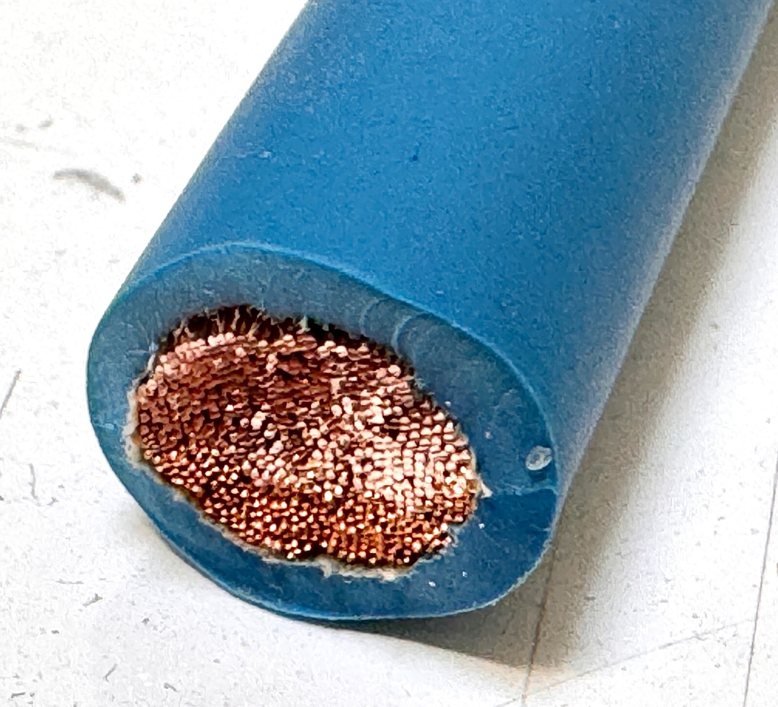 2 AWG EXCELENE WELDING BATTERY CABLE BLUE 600V MADE IN USA EPDM SOLAR LEAD 25′