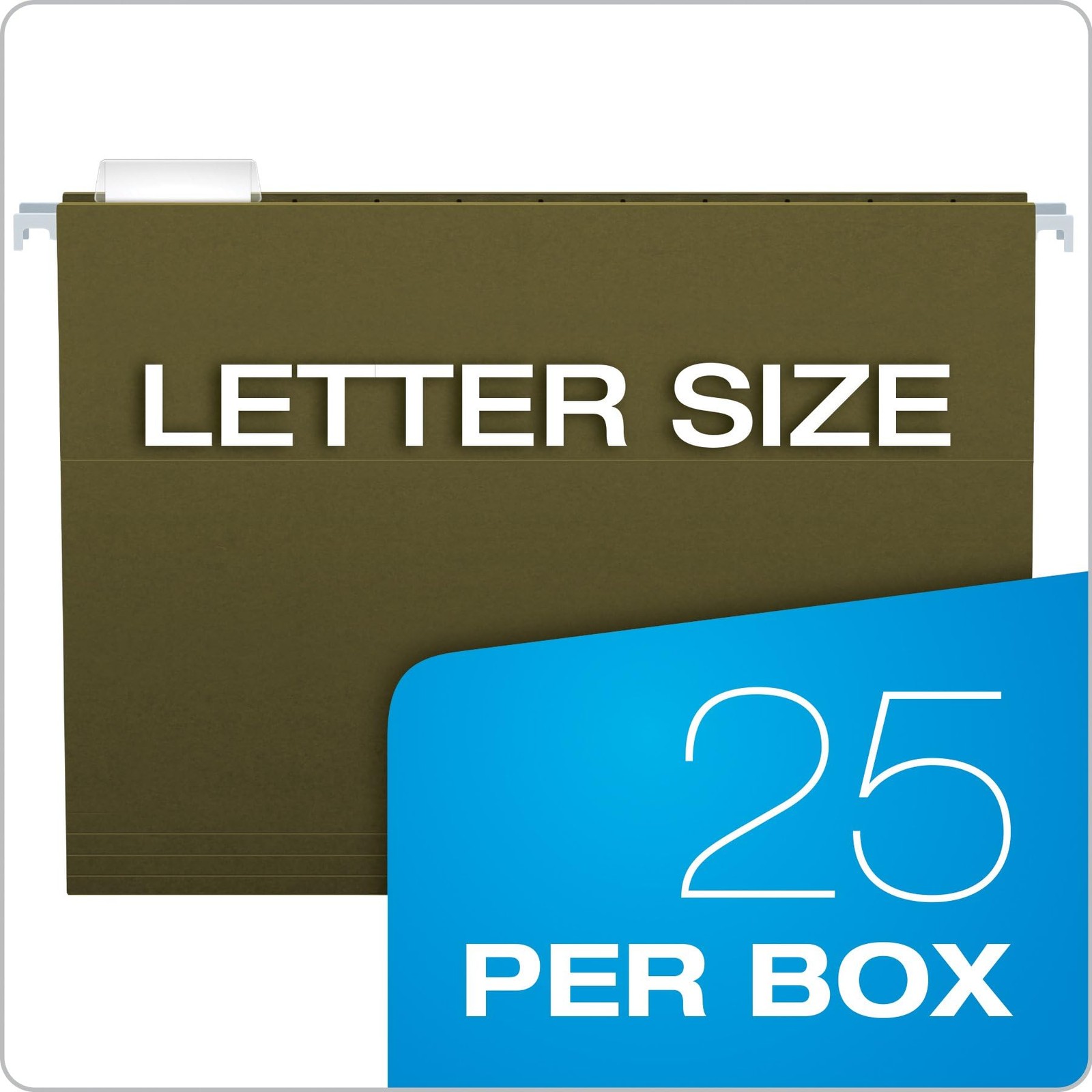 Pendaflex Hanging File Folders, Letter Size, Standard Green, 1/5-Cut Adjustable