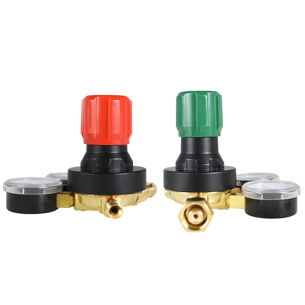 Dual Welding Gas Gauges, Oxygen (CGA-540) and Acetylene (CGA-510) Regulators