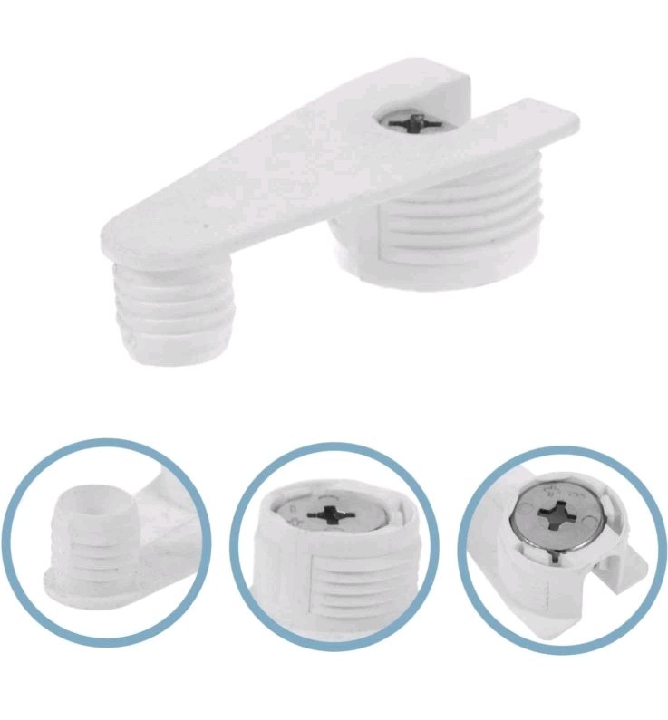 1250 Titus Hettich Furniture Connector Fitting 19mm Threaded Dowel Cam Outrigger