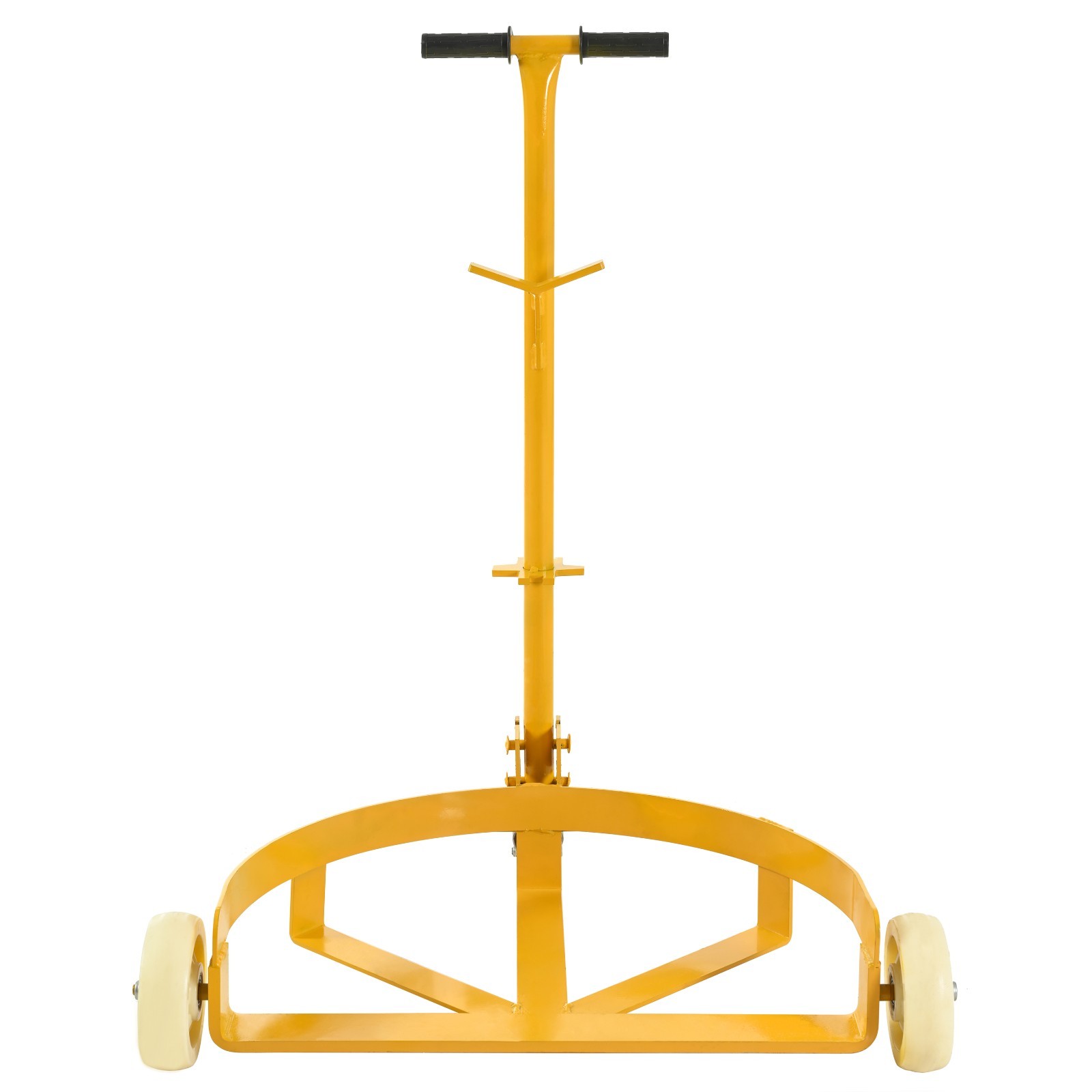 55 Gallon Drum Dolly, 1200lbs capacity, with 2 fixed PU Wheels and 1 swivel whee