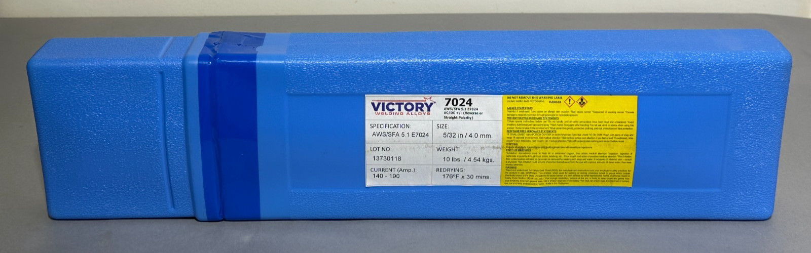 Victory Iron Powder Coated Electrodes 7024 5/32″ – 10Ibs Welding Alloys Rods