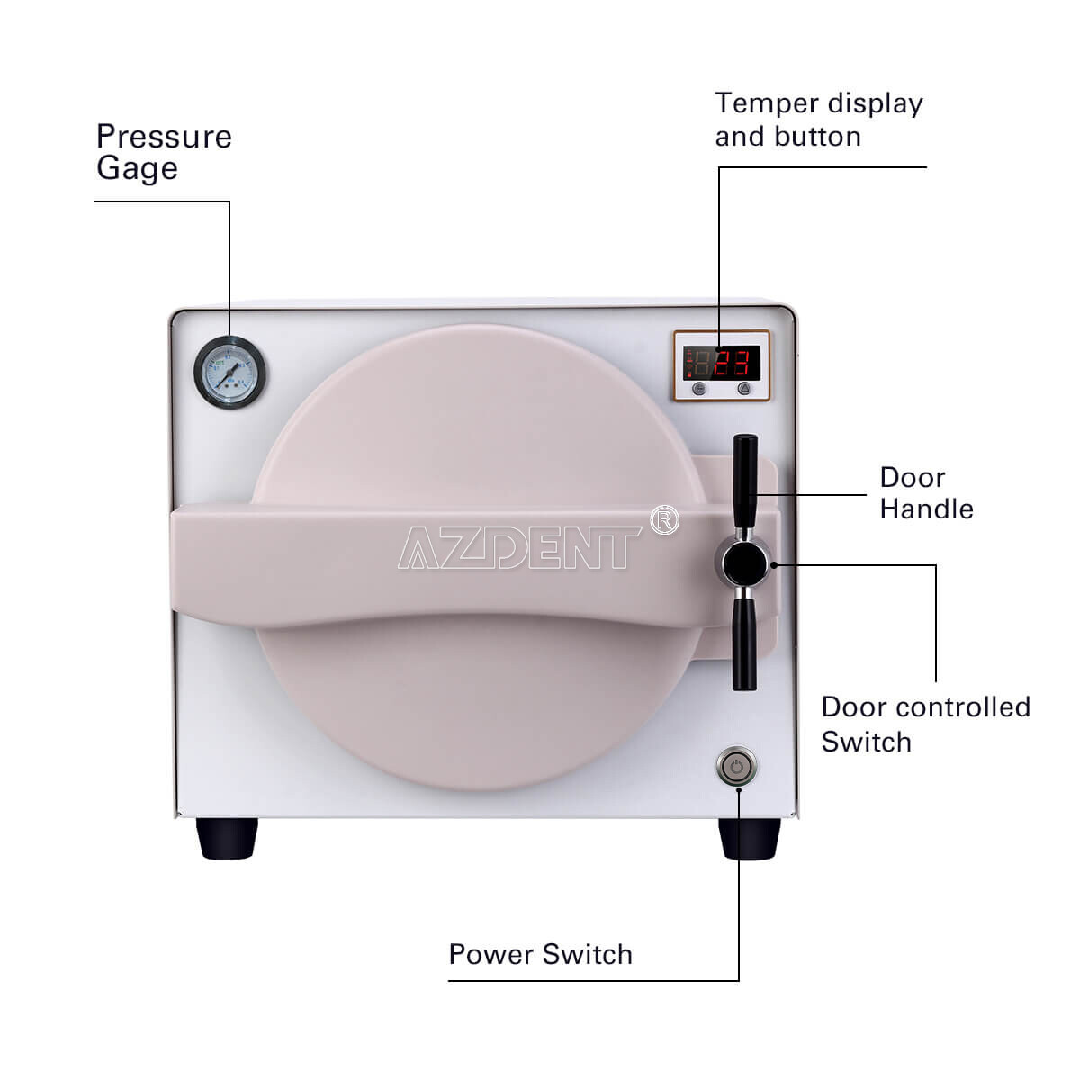 14L /18L Dental Lab Autoclave Steam Sterilizer Medical Class N /Drying Function