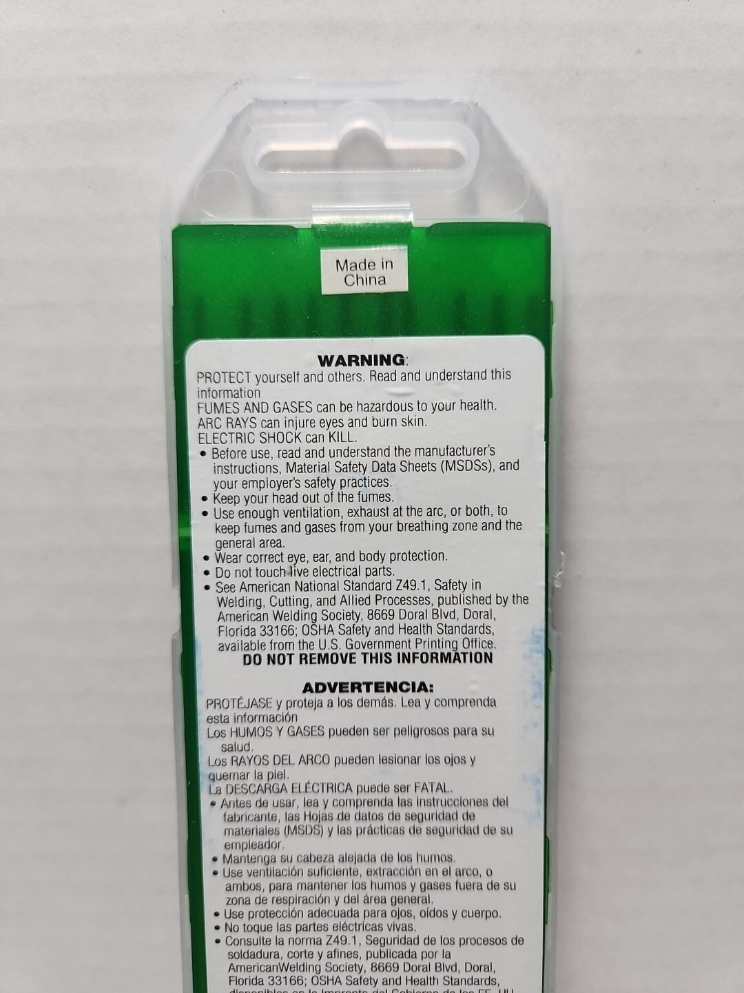 Pro-Source Tungsten Electrodes 116-7G Pure (EWG) 1/16″ ×7 Ground And Annealed