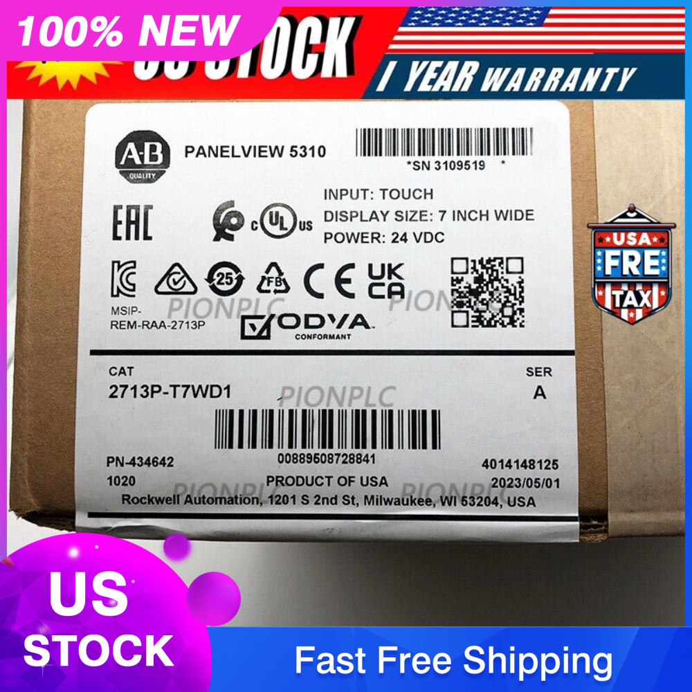 2713P-T7WD1 New AB Sealed PanelView 5310 Graphic Terminal 2713PT7WD1 US Free Tax
